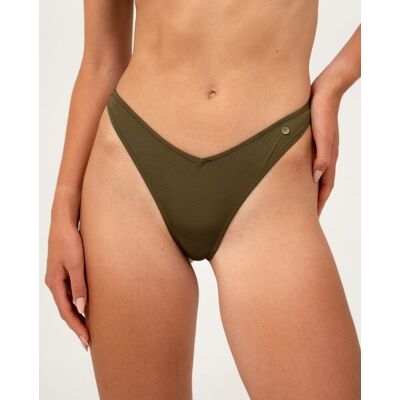 Bohodot Braga de bikini tanga en tejido satinado.. (40) Caqui mujer Bohodot Braga de bikini tanga en tejido satinado.. (40) Caqui mujer