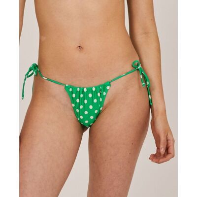 Bohodot Braguita de bikini en tanga con lazos. (40) Blanco / Verde mujer Bohodot Braguita de bikini en tanga con lazos. (40) Blanco / Verde mujer