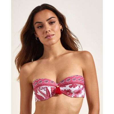 Selmark Top de bikini bandeau con foam. (90 - Copa D) Fucsia mujer Selmark Top de bikini bandeau con foam. (90 - Copa D) Fucsia mujer