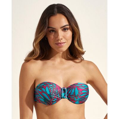 Selmark Top de bikini bandeau con foam. (90 - Copa B) Turquesa mujer Selmark Top de bikini bandeau con foam. (90 - Copa B) Turquesa mujer