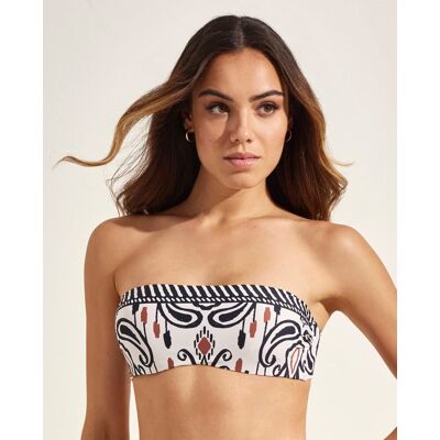 Selmark Top de bikini de capacidad bandeau sin foam. (90 - Copa C) Crudo mujer Selmark Top de bikini de capacidad bandeau sin foam. (90 - Copa C) Crudo mujer