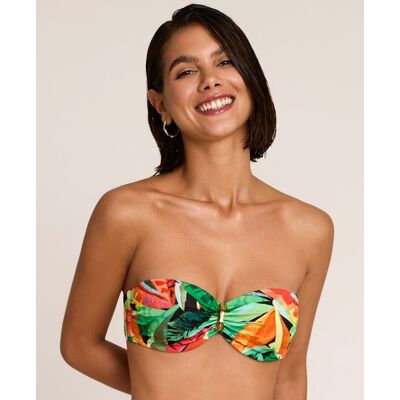 Selmark Top de bikini de mujer, bandeau con aro, colección oasis. (90 - Copa C) Multicolor mujer Selmark Top de bikini de mujer, bandeau con aro, colección oasis. (90 - Copa C) Multicolor mujer