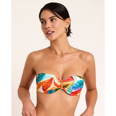 Selmark Top de bikini de mujer, bandeau con aro, colección oasis. (100 - Copa C) Multicolor mujer Selmark Top de bikini de mujer, bandeau con aro, colección oasis. (100 - Copa C) Multicolor mujer
