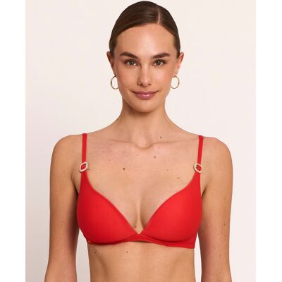 Selmark Top de bikini de mujer, triángulo con foam con aro, colección solstice. (90 - Copa C) Coral mujer Selmark Top de bikini de mujer, triángulo con foam con aro, colección solstice. (90 - Copa C) Coral mujer