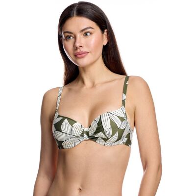 Ory Top de bikini de mujer con aros y efecto drapeado. (105 - Copa C) Verde Oliva mujer Ory Top de bikini de mujer con aros y efecto drapeado. (105 - Copa C) Verde Oliva mujer