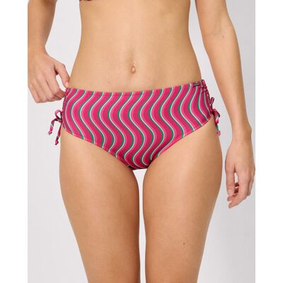 Ysabel Mora Bragas de bikini midi estampado ondas. (48) Rosa / Blanco mujer Ysabel Mora Bragas de bikini midi estampado ondas. (48) Rosa / Blanco mujer