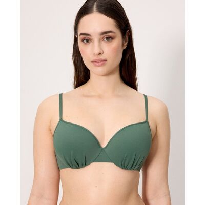Ysabel Mora Tops de bikini micropiqué coral en copa c. (95 - Copa C) Verde oscuro mujer Ysabel Mora Tops de bikini micropiqué coral en copa c. (95 - Copa C) Verde oscuro mujer