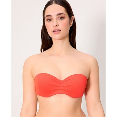 Ysabel Mora Tops de bikini bandeau micropiqué coral en copa c. (100 - Copa C) Coral mujer Ysabel Mora Tops de bikini bandeau micropiqué coral en copa c. (100 - Copa C) Coral mujer