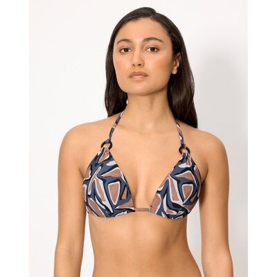Ysabel Mora Tops de bikini triángulo push-up estampado en copa b. (100 - Copa B) Multicolor mujer Ysabel Mora Tops de bikini triángulo push-up estampado en copa b. (100 - Copa B) Multicolor mujer