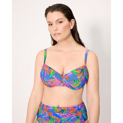 Ysabel Mora Tops de bikini reductor controno regulable estampado tropical en copas c y d. (95 - Copa D) Multicolor mujer Ysabel Mora Tops de bikini reductor controno regulable estampado tropical en copas c y d. (95 - Copa D) Multicolor mujer