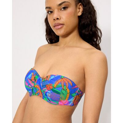 Ysabel Mora Tops de bikini bandeau estampado tropical en copa c. (100 - Copa C) Multicolor mujer Ysabel Mora Tops de bikini bandeau estampado tropical en copa c. (100 - Copa C) Multicolor mujer