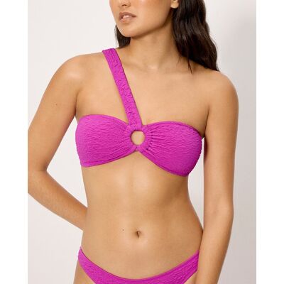 Ysabel Mora Tops de bikini asimétrico con textura en copa b. (80 - Copa B) Morado mujer Ysabel Mora Tops de bikini asimétrico con textura en copa b. (80 - Copa B) Morado mujer