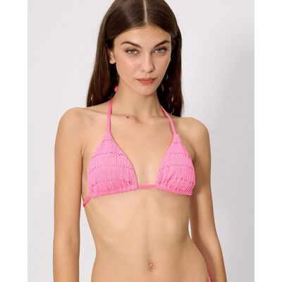 Ysabel Mora Tops de bikini triángulo textura en copa b. (95 - Copa B) Rosa chicle mujer Ysabel Mora Tops de bikini triángulo textura en copa b. (95 - Copa B) Rosa chicle mujer