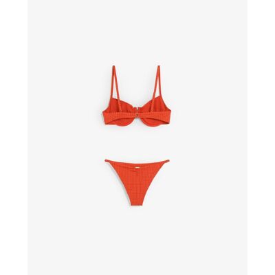 Scalpers Bikini completo balconette con braguita ajustable. (40) Rojo mujer Scalpers Bikini completo balconette con braguita ajustable. (40) Rojo mujer