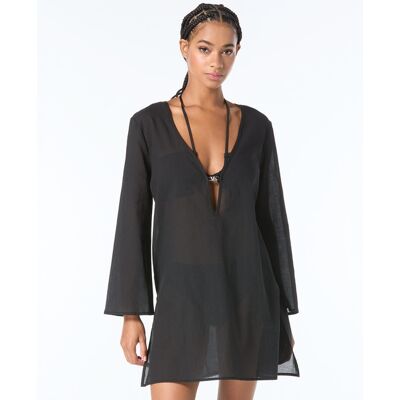 Michael Kors Kaftan liso en voile dealgodon 100% con broche mk. (36) mujer Michael Kors Kaftan liso en voile dealgodon 100% con broche mk. (36) mujer
