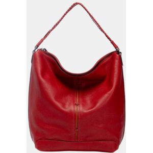 Abbacino Bolso de hombro en piel con asa trenzada. Rojo mujer Abbacino Bolso de hombro en piel con asa trenzada. Rojo mujer