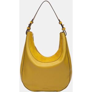 Abbacino Bolso de hombro en piel y serraje combinado. Amarillo mujer Abbacino Bolso de hombro en piel y serraje combinado. Amarillo mujer