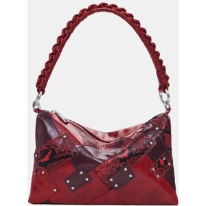 Desigual Bolso mediano cuadrado snake. Rojo mujer Desigual Bolso mediano cuadrado snake. Rojo mujer