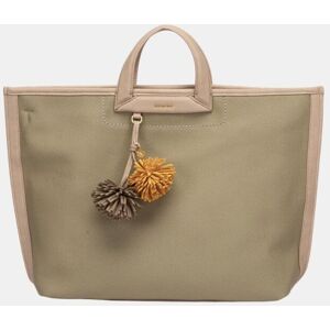 Abbacino Bolso de mano estilo shopper con pompones. Verde mujer Abbacino Bolso de mano estilo shopper con pompones. Verde mujer