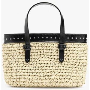 Parfois Bolso de mano estilo tote convertible a bandolera estilo rafia con cierre imantado. Natural mujer Parfois Bolso de mano estilo tote convertible a bandolera estilo rafia con cierre imantado. Natural mujer