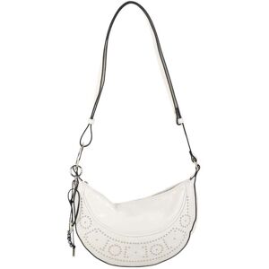 Volum Bolso bandolera con cierre cremallera tamaño medio. Blanco mujer Volum Bolso bandolera con cierre cremallera tamaño medio. Blanco mujer