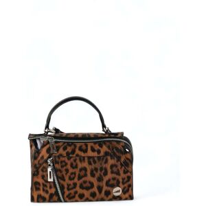 Volum Bolso bandolera con cierre cremallera tamaño pequeño. Negro / Naranja mujer Volum Bolso bandolera con cierre cremallera tamaño pequeño. Negro / Naranja mujer