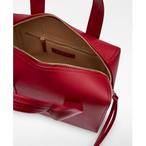 Adolfo Dominguez Bolso de hombro de mujer tipo bowling Mica de piel. Fresa mujer Adolfo Dominguez Bolso de hombro de mujer tipo bowling Mica de piel. Fresa mujer