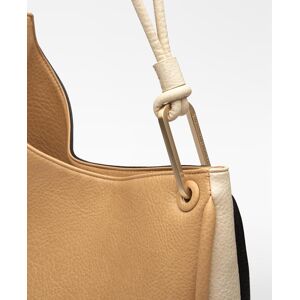 Adolfo Dominguez Bolso de hombro de mujer tipo Hobo Luna tricolor. Natural mujer Adolfo Dominguez Bolso de hombro de mujer tipo Hobo Luna tricolor. Natural mujer