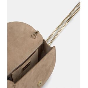 Alma en Pena Bolso de mano media luna convertible a bandolera de piel con pedrería. Beige mujer Alma en Pena Bolso de mano media luna convertible a bandolera de piel con pedrería. Beige mujer