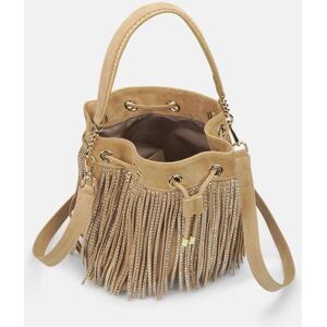 Alma en Pena Bolso de mano con flecos con pedrería cierre ajustable y doble asa. Beige mujer Alma en Pena Bolso de mano con flecos con pedrería cierre ajustable y doble asa. Beige mujer