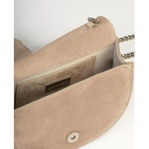 Alma en Pena Bolso de mano media luna convertible a bandolera de piel con pedrería. Beige mujer Alma en Pena Bolso de mano media luna convertible a bandolera de piel con pedrería. Beige mujer