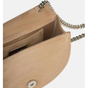 Alma en Pena Bolso de mano media luna convertible a bandolera de piel con pedrería. Camel mujer Alma en Pena Bolso de mano media luna convertible a bandolera de piel con pedrería. Camel mujer