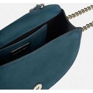 Alma en Pena Bolso de mano media luna convertible a bandolera de piel con pedrería. Azul marino mujer Alma en Pena Bolso de mano media luna convertible a bandolera de piel con pedrería. Azul marino mujer