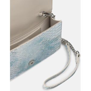 Alma en Pena Bolso de mano de piel efecto fantasía con pedrería y correa bandolera ajustable. Turquesa mujer Alma en Pena Bolso de mano de piel efecto fantasía con pedrería y correa bandolera ajustable. Turquesa mujer