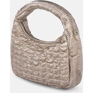 Alma en Pena Bolso de mano de piel efecto relieve con correa bandolera ajustable y cierre de cremallera. Oro mujer Alma en Pena Bolso de mano de piel efecto relieve con correa bandolera ajustable y cierre de cremallera. Oro mujer