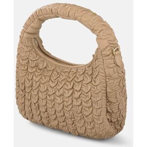 Alma en Pena Bolso de mano de piel efecto relieve con correa bandolera ajustable y cierre de cremallera. Arena mujer Alma en Pena Bolso de mano de piel efecto relieve con correa bandolera ajustable y cierre de cremallera. Arena mujer