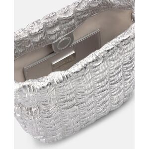 Alma en Pena Bolso de mano estilo saco de piel en relieve y correa bandolera ajustable. Plata mujer Alma en Pena Bolso de mano estilo saco de piel en relieve y correa bandolera ajustable. Plata mujer
