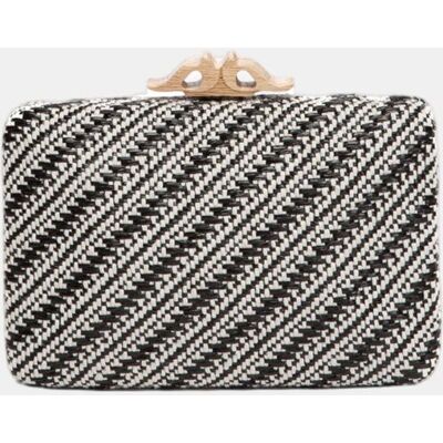 Abbacino Clutch de fiesta con boquilla de madera. Negro mujer Abbacino Clutch de fiesta con boquilla de madera. Negro mujer