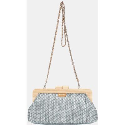 Abbacino Clutch de fiesta con boquilla de madera. Azul mujer Abbacino Clutch de fiesta con boquilla de madera. Azul mujer