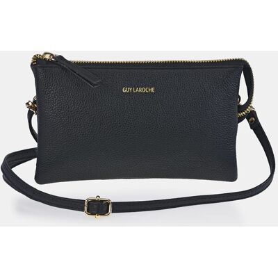 Guy Laroche Bolso crossbody rectangular en piel. Negro mujer Guy Laroche Bolso crossbody rectangular en piel. Negro mujer
