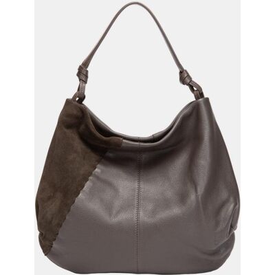 Abbacino Bolso de hombro Freedom en piel y serraje. Gris mujer Abbacino Bolso de hombro Freedom en piel y serraje. Gris mujer