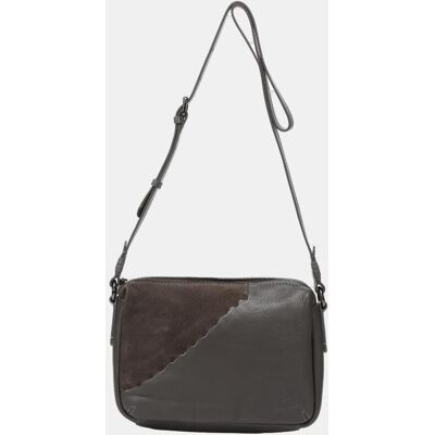 Abbacino Bandolera Freedom en piel y serraje. Gris mujer Abbacino Bandolera Freedom en piel y serraje. Gris mujer