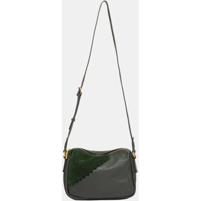 Abbacino Bandolera Freedom en piel y serraje. Verde mujer Abbacino Bandolera Freedom en piel y serraje. Verde mujer