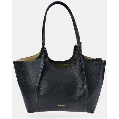 Guy Laroche Bolso tote en piel con pouch interior. Negro mujer Guy Laroche Bolso tote en piel con pouch interior. Negro mujer