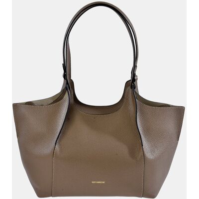 Guy Laroche Bolso tote en piel con pouch interior. Topo mujer Guy Laroche Bolso tote en piel con pouch interior. Topo mujer