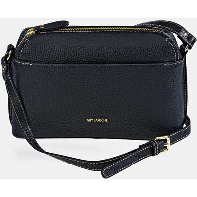 Guy Laroche Bolso crossbody en piel con bolsillo frontal. Negro mujer Guy Laroche Bolso crossbody en piel con bolsillo frontal. Negro mujer