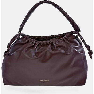 Guy Laroche Bolso bucket en piel con cierre magnético y cordón. Burdeos mujer Guy Laroche Bolso bucket en piel con cierre magnético y cordón. Burdeos mujer