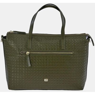 Guy Laroche Bolso tote en piel color negro. Verde oscuro mujer Guy Laroche Bolso tote en piel color negro. Verde oscuro mujer