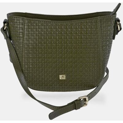 Guy Laroche Bolso crossbody con en piel color negro. Verde oscuro mujer Guy Laroche Bolso crossbody con en piel color negro. Verde oscuro mujer