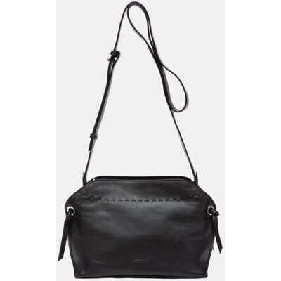 Abbacino Bandolera en piel con pespunte. Negro mujer Abbacino Bandolera en piel con pespunte. Negro mujer